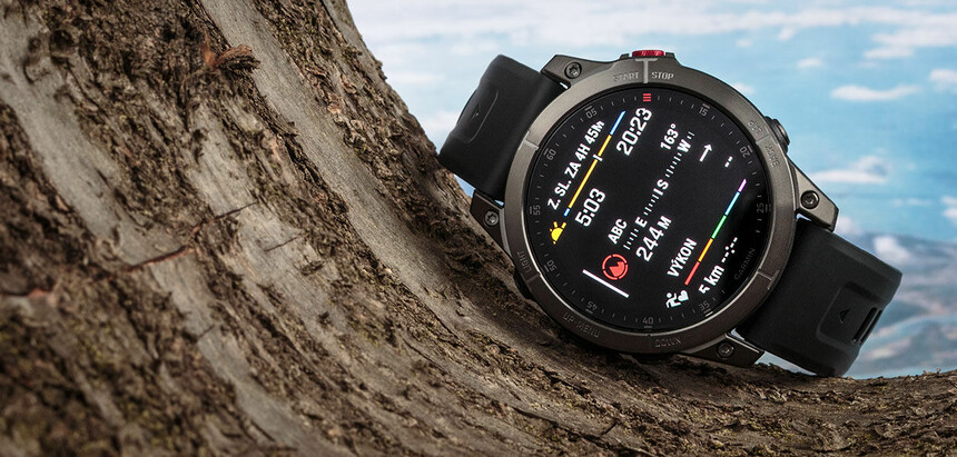 Przykład wyświetlacza w zegarku Garmin Epix 2