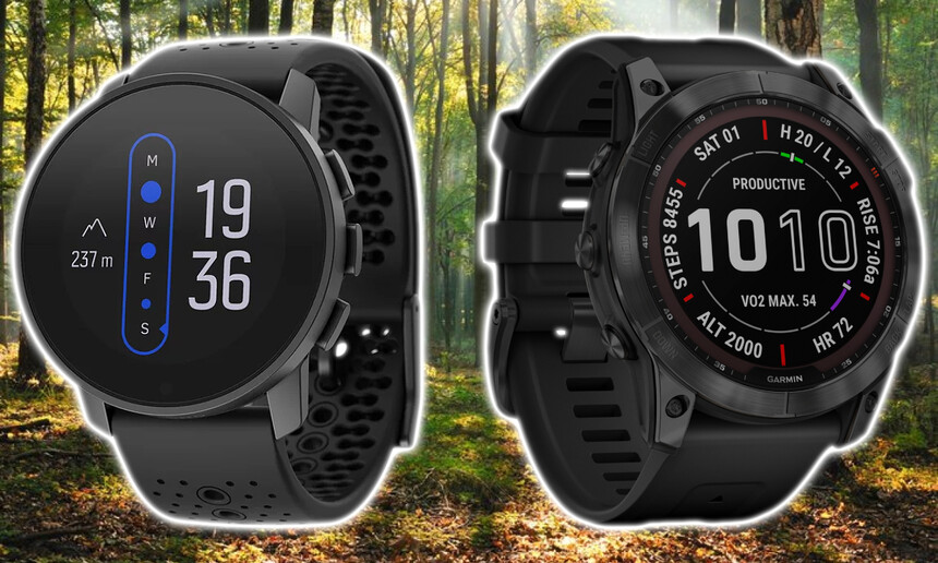 Po lewej Suunto 9 Peak, po prawej Garmin Fenix 7X
