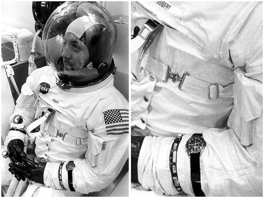Astronaut Swigert a hodinky Omega Speedmaster. Foto: horobox.com