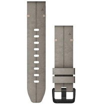 Pasek skórzany Garmin 20mm (do Garmin Fenix 8/7S/6S (43mm), itd.), szary, QuickFit, 010-12876-00