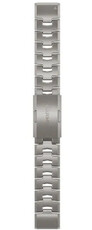 Tytanowa bransoleta Garmin 22mm (pro Garmin Fenix 8/7/6 (47mm), Epix 2 aj.), srebrny, QuickFit