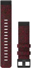 Pasek nylonowy Garmin 22mm (do Garmin Fenix 8/7/6 (47mm), Epix 2 itd.), czerwony V1, QuickFit, 010-12863-06