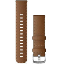 Pasek skórzany Garmin 22mm (do Venu, Forerunner 255, Vívoactive 4 aj.), brązowy, Quick Release, 010-12932-24