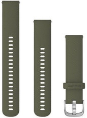 Silikonowy pasek Garmin 20mm (pro Venu, Venu Sq, Venu 2 plus aj.), zielony, Quick Release + przedłużona część 