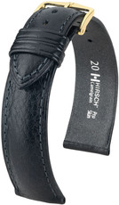 Pasek skórzany Hirsch Camelgrain M 10200950OE-1, czarny, skóra cielęca, open end (do stałych teleskopów), długość M, Quick Release