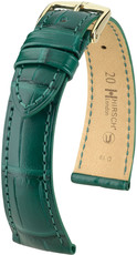 Zielony skórzany pasek Hirsch London M 04307149-1 (skóra aligatora) Hirsch selection