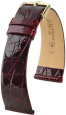 Pasek skórzany Hirsch Prestige M 02208160-1, czerwony, skóra krokodyla, długość M, Quick Release
