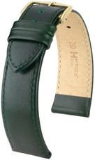 Pasek skórzany Hirsch Osiris M 03475140-1, zielony, skóra cielęca, długość M, Quick Release