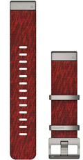 Pasek nylonowy Garmin 22mm (do Garmin Fenix 8/7/6 (47mm), Epix 2 i inne), czerwony V2, QuickFit, 010-12738-22