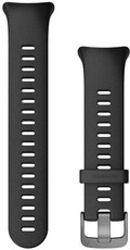Pasek Garmin Forerunner 45S, silikonowy, czarny, srebrna klamra