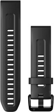 Silikonowy pasek Garmin 20mm (pro Garmin Fenix 8/7S/6S (43mm), aj.), czarny V1, QuickFit