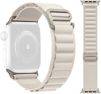 pasek tekstylny Ricardo (do Apple Watch 42/44/45/49mm), biały
