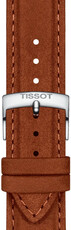 Skórzany pasek Tissot T852.048.229 21mm, brązowy 
