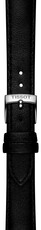 Skórzany pasek Tissot T852.050.317 16 mm, czarny, skóra ekologiczna