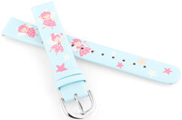 Pasek z eco-skóry JVD RJ7223.6 14mm, niebieski, dziecięcy