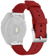 Nylonowy pasek Ricardo 22mm (pro Garmin Fenix 8/7/6 (47mm), Epix 2 aj.), czerwony, QuickFit