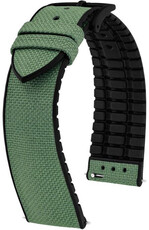 Pasek tekstylny Hirsch Arne L 0925090045-5, zielony, tekstylny/guma naturalna, długość L, Quick Release