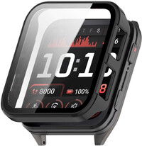 Osłona ochronna (pro Garmin Venu X1), plastikowy, czarny + szkiełko