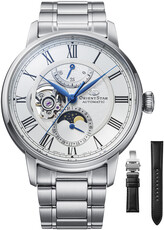Orient Star Classic M45 F7 Moon Phase Open Heart Automatic RE-BT0005S00B (+ zamienny pasek)