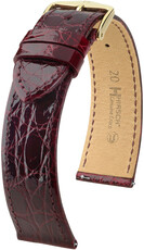 Skórzany pasek Hirsch Genuine Croco L 18920860-7, czerwony, skóra krokodyla, długość L, Quick Release