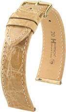 Hirsch Genuine Croco Leather Strap L 18920890-7, beżowy, skóra krokodyla, długość L, Quick Release