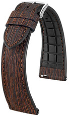 Skórzany pasek Hirsch Bark L 0935045015-2, brązowy, długość L, Quick Release