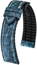 Pasek z eco-skóry Hirsch Stone 0925044180-5, niebieski, Quick Release