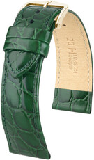 Skórzany pasek Hirsch Crocograin 12302840NQ-1, zielony, skóra cielęca