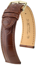 Skórzany pasek Hirsch Genuine Alligator L 10220719NQ-1, brązowy, skóra aligatora, długość L
