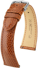 Pasek skórzany Hirsch London L 04366070-2, brązowy, skóra jaszczurki, długość L, Quick Release