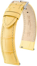 Pasek skórzany Hirsch Duke L 01028072-2, żółty, skóra cielęca, długość L, Quick Release