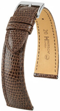 Pasek skórzany Hirsch London L 04266010-2, brązowy, skóra jaszczurcza, długość L, Quick Release