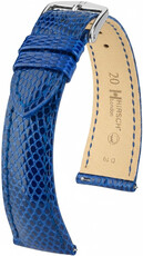 Pasek skórzany Hirsch London L 04266085-2, niebieski, skóra jaszczurcza, długość L, Quick Release