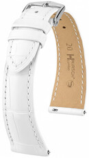 Skórzany pasek Hirsch London L 04307009-2, biały, skóra aligatora, długość L, Quick Release