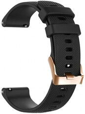 pasek silikonowy Ricardo Aprica 18mm, Dark Black, Quick Release