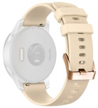 Silikonowy pasek Ricardo 18mm (pro Garmin Venu 2S/3S, Vívoactive 4S, Forerunner 265S, Venu 4 (41mm) aj.), beżowy, Quick Release