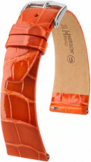 Pasek skórzany Hirsch Prestige L 02207077-2, pomarańczowy, skóra aligatora, długość L, Quick Release