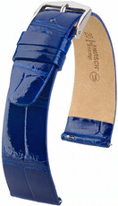 Pasek skórzany Hirsch Prestige L 02207082-2, niebieski, skóra aligatora, długość L, Quick Release
