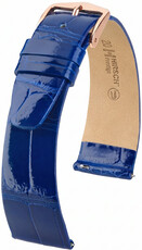 Pasek skórzany Hirsch Prestige L 02207082-7, niebieski, skóra aligatora, długość L, Quick Release