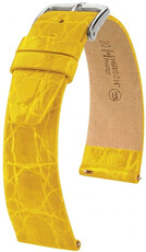 Skórzany pasek Hirsch Prestige 02208172-2, żółty, skóra krokodyla, Quick Release