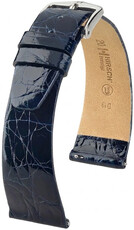 Skórzany pasek Hirsch Prestige 02208180-2, niebieski, skóra krokodyla, Quick Release