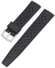 Gumowy pasek Ricardo Salerno premium 20mm, Black, Quick Release