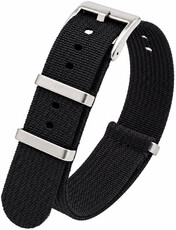 Pasek tekstylny Ricardo Olbia premium, Black, NATO