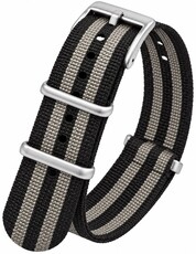 Pasek tekstylny Ricardo Ravenna premium, Black/Gray, NATO