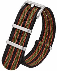 Pasek tekstylny Ricardo Ravenna premium, Green/Black, NATO