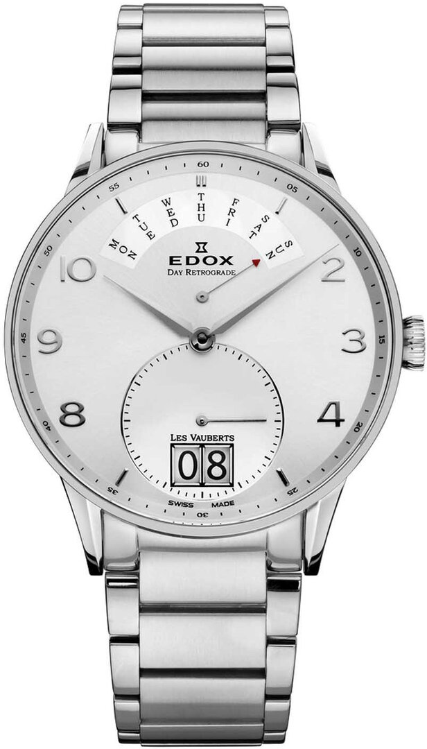 Edox Les Vauberts Day Big Date Retrograde 34006 3A AR | Hodinky-365.pl