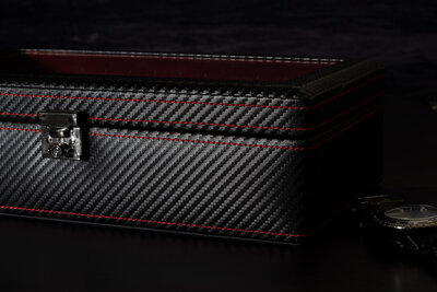 Kaseta na zegarki Friedrich Lederwaren Carbon 32059-2