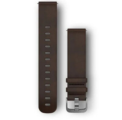 Skórzany pasek Garmin 20mm (pro Venu, Venu Sq, Venu 2 plus aj.), brązowy V2, Quick Release