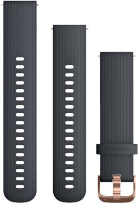 Silikonowy pasek Garmin 20mm (pro Venu, Venu Sq, Venu 2 plus aj.), niebieski, Quick Release, + przedłużona część 