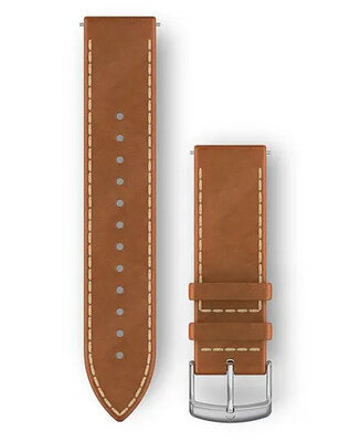 Skórzany pasek Garmin 20mm (pro Venu, Venu Sq, Venu 2 Plus aj.), brązowy, Quick Release